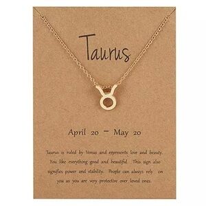3/$30 ♉️ Taurus zodiac sign necklace